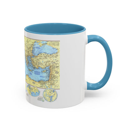 Mediterranean - Historic , 800 BC to AD 1500 (1982) (Map) Accent Coffee Mug