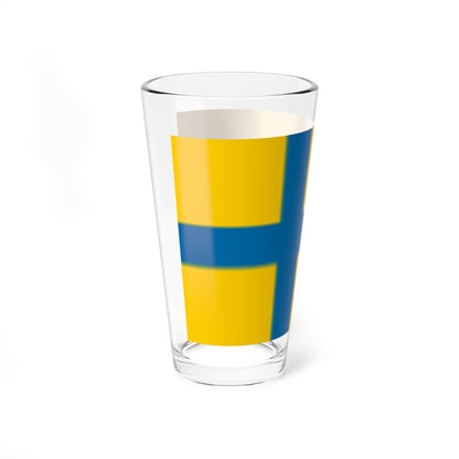 Bandera de Gotland (Sweden) Pint Glass 16oz