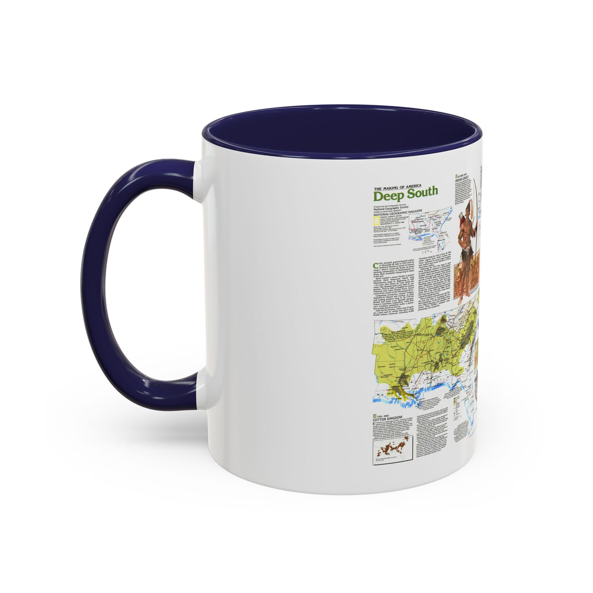 USA - Deep South 2 (1983) (Map) Accent Coffee Mug