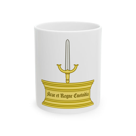 Altar and Sword Badge of Mary I - White Coffee Mug