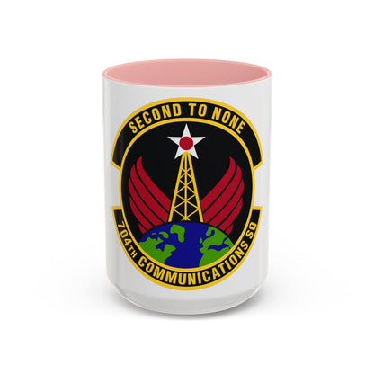 704th Communications Squadron (U.S. Air Force) Accent Coffee Mug