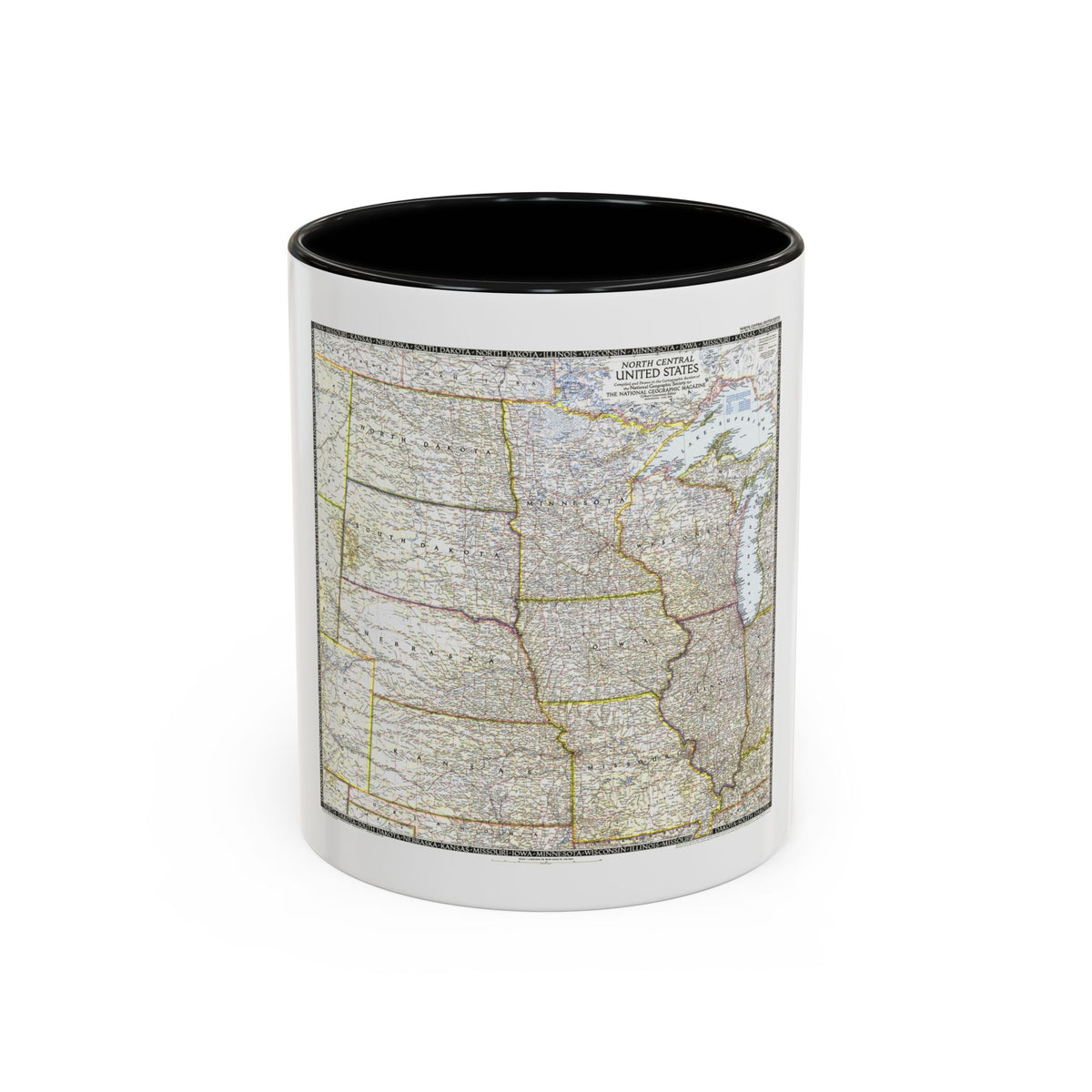 USA - North Central (1948) (Map) Accent Coffee Mug