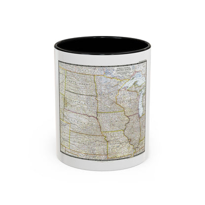 USA - North Central (1948) (Map) Accent Coffee Mug