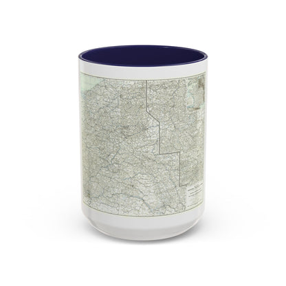Western Theatre of War (1918) (Map) Accent Coffee Mug