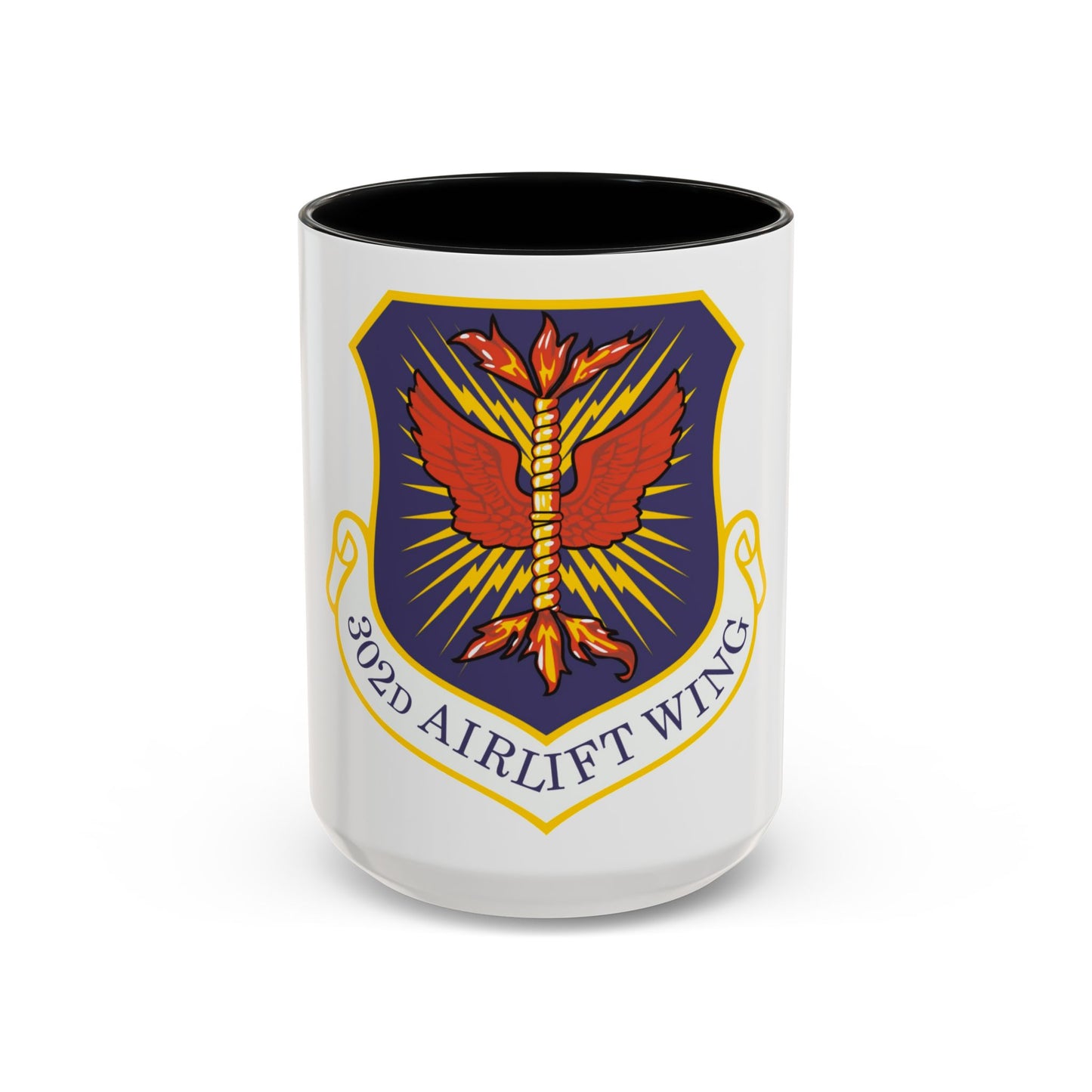 302d Airlift Wing (U.S. Air Force) Accent Coffee Mug