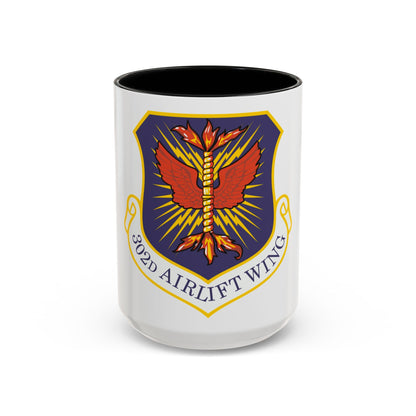 302d Airlift Wing (U.S. Air Force) Accent Coffee Mug