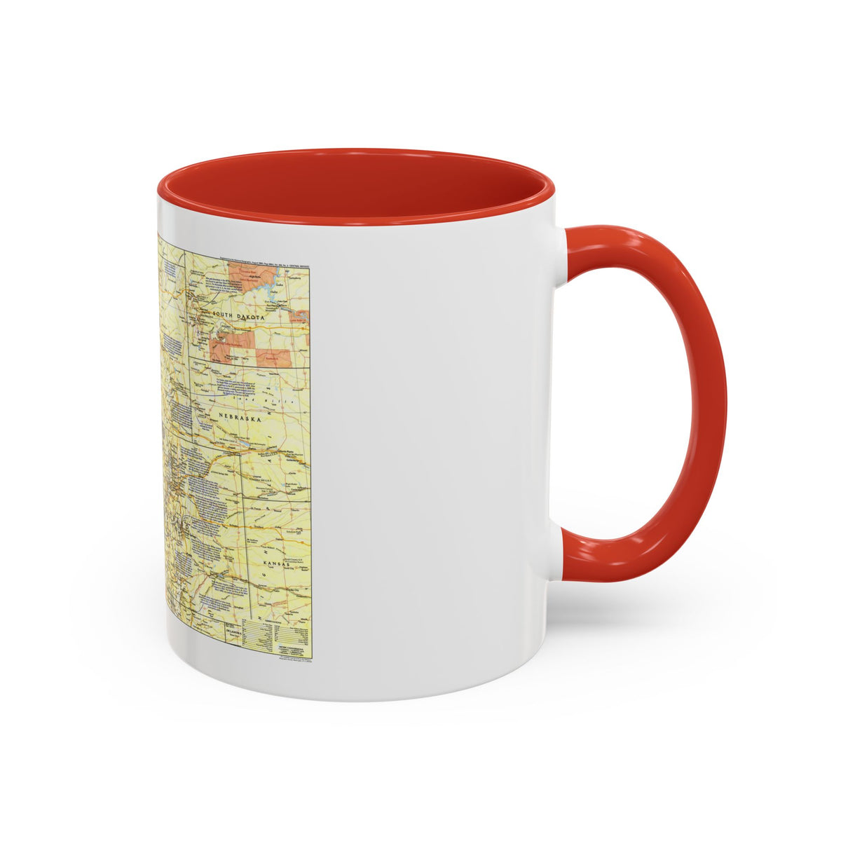 USA - Central Rockies 1 (1984) (Map) Accent Coffee Mug