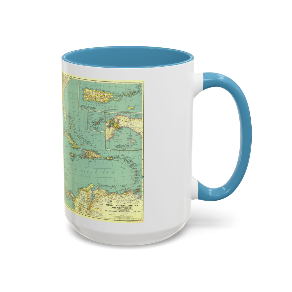 Central America and the West Indies (1934) (Map) Accent Coffee Mug