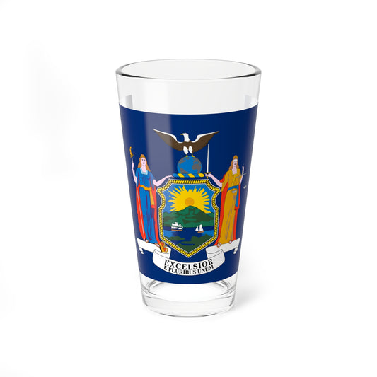 Flag of New York 3-2 (United States) Pint Glass 16oz