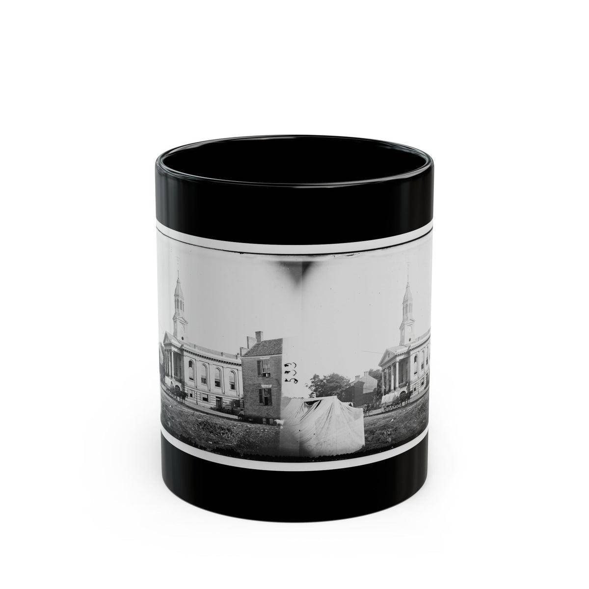 Warrenton, Va. Courthouse (U.S. Civil War) Black Coffee Mug