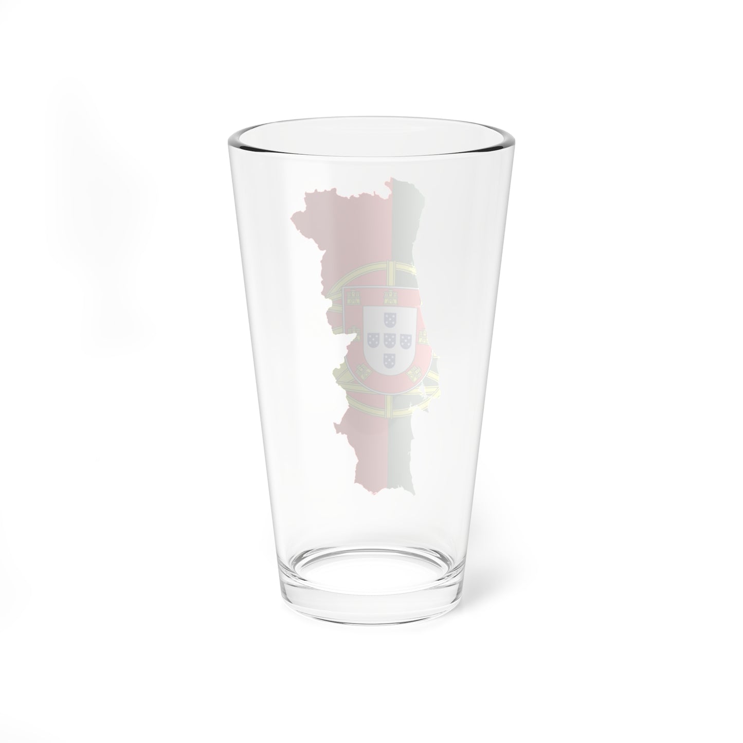 Flag map of Portugal (Portugal) Pint Glass 16oz