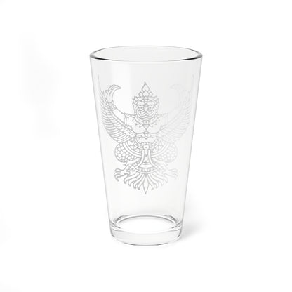 Thai government Garuda emblem Version 2 (Thailand) (Coat of Arms) Pint Glass 16oz