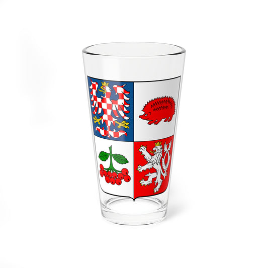 Vysocina Region CoA CZ (Czech Republic) (Coat of Arms) Pint Glass 16oz