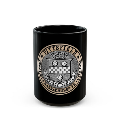 Seal of Pittsfield Massachusetts - Black Coffee Mug
