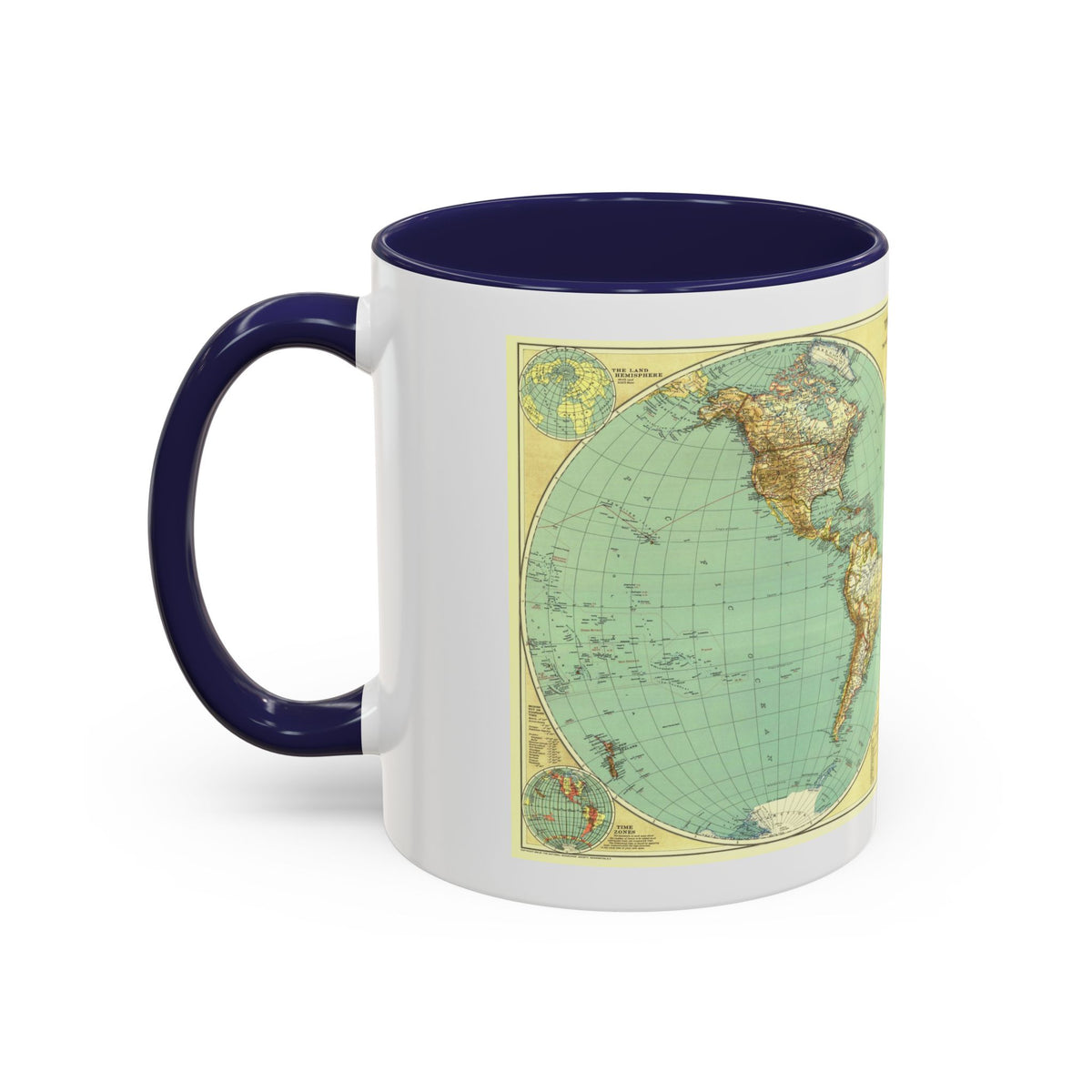 World Map (1935) (Map) Accent Coffee Mug
