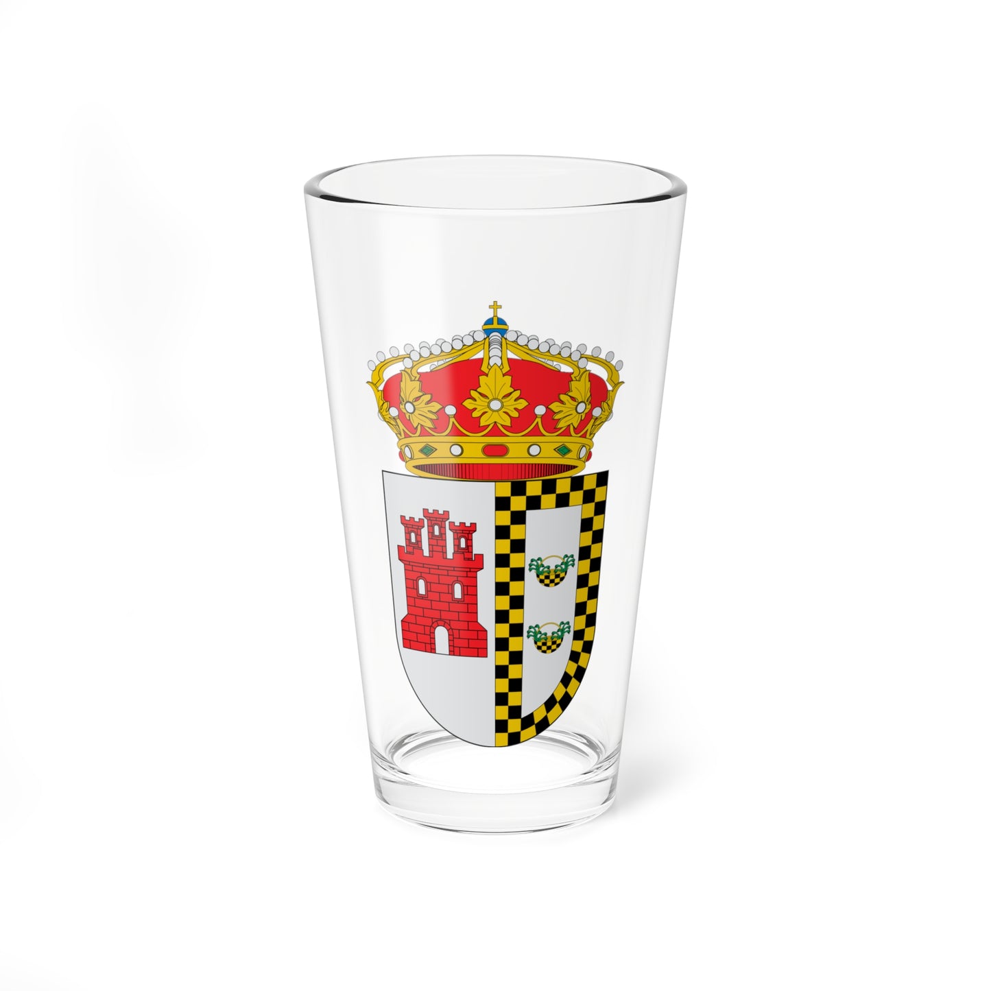 Escudo de La Alberguería de Argañán (Spain) (Coat of Arms) Pint Glass 16oz