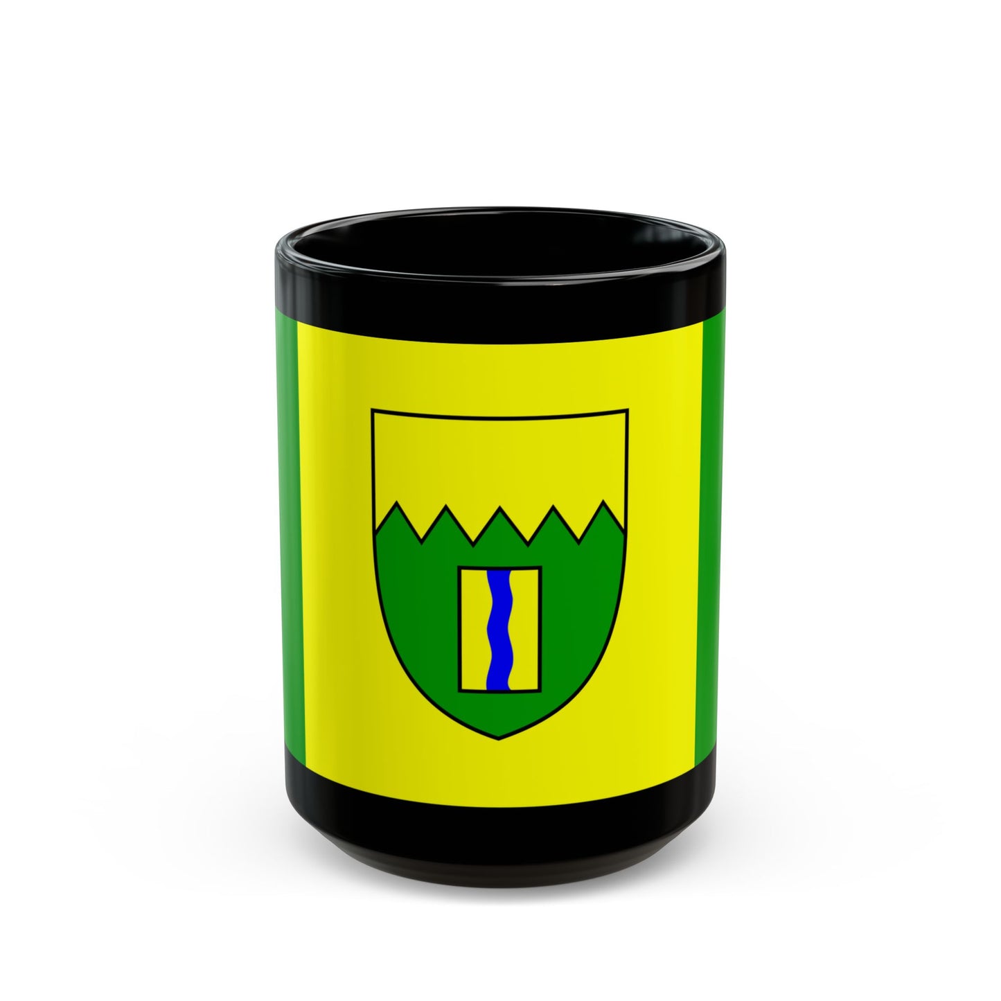 Flag of Kimberley British Columbia Canada - Black Coffee Mug-15oz-Go Mug Yourself