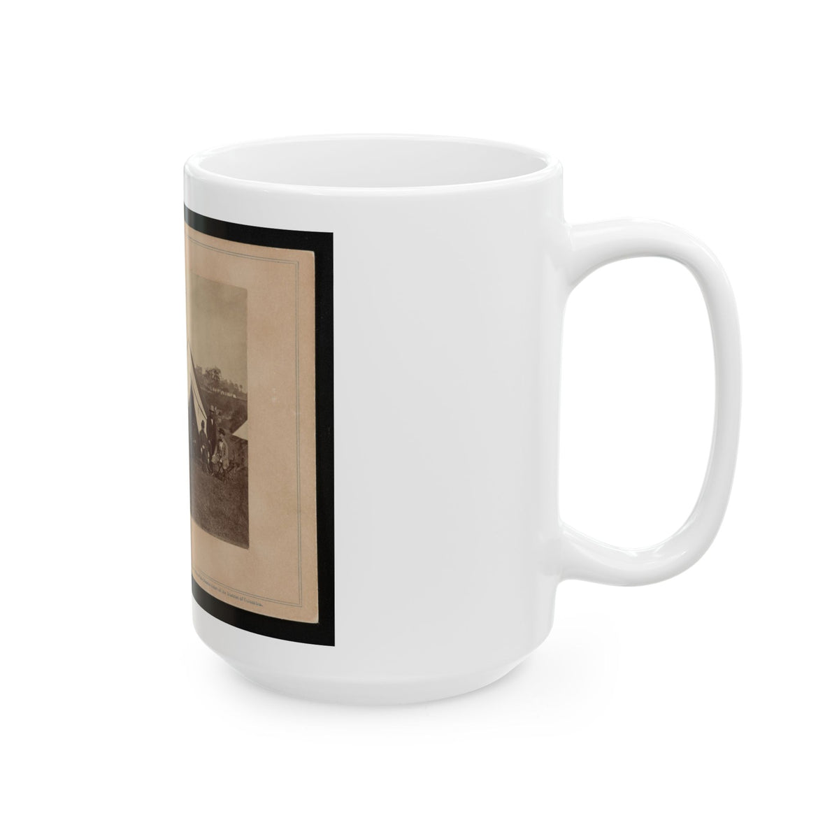 Gen. Randolph B. Marcy With Officers And Civilians At Army Of The Potomac Headquarters. Antietam, Md. (U.S. Civil War) White Coffee Mug