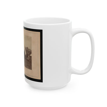 Gen. Randolph B. Marcy With Officers And Civilians At Army Of The Potomac Headquarters. Antietam, Md. (U.S. Civil War) White Coffee Mug