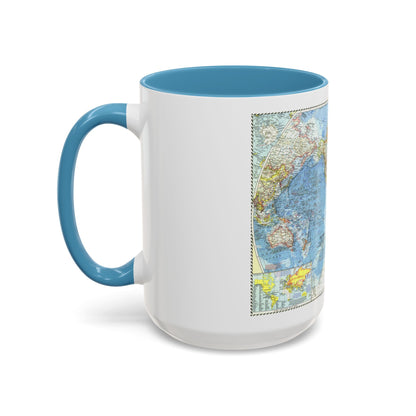 World Map (1960) (Map) Accent Coffee Mug