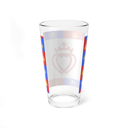 Traditional flag of Vendee (France) Pint Glass 16oz