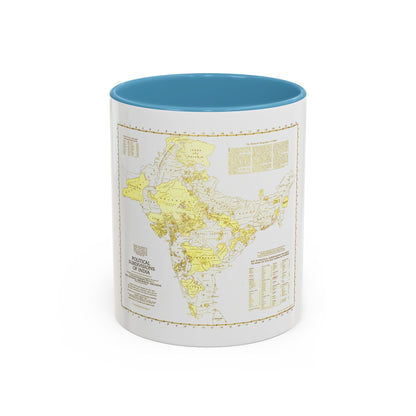 India - Political Subdivisions (1946) (Map) Accent Coffee Mug