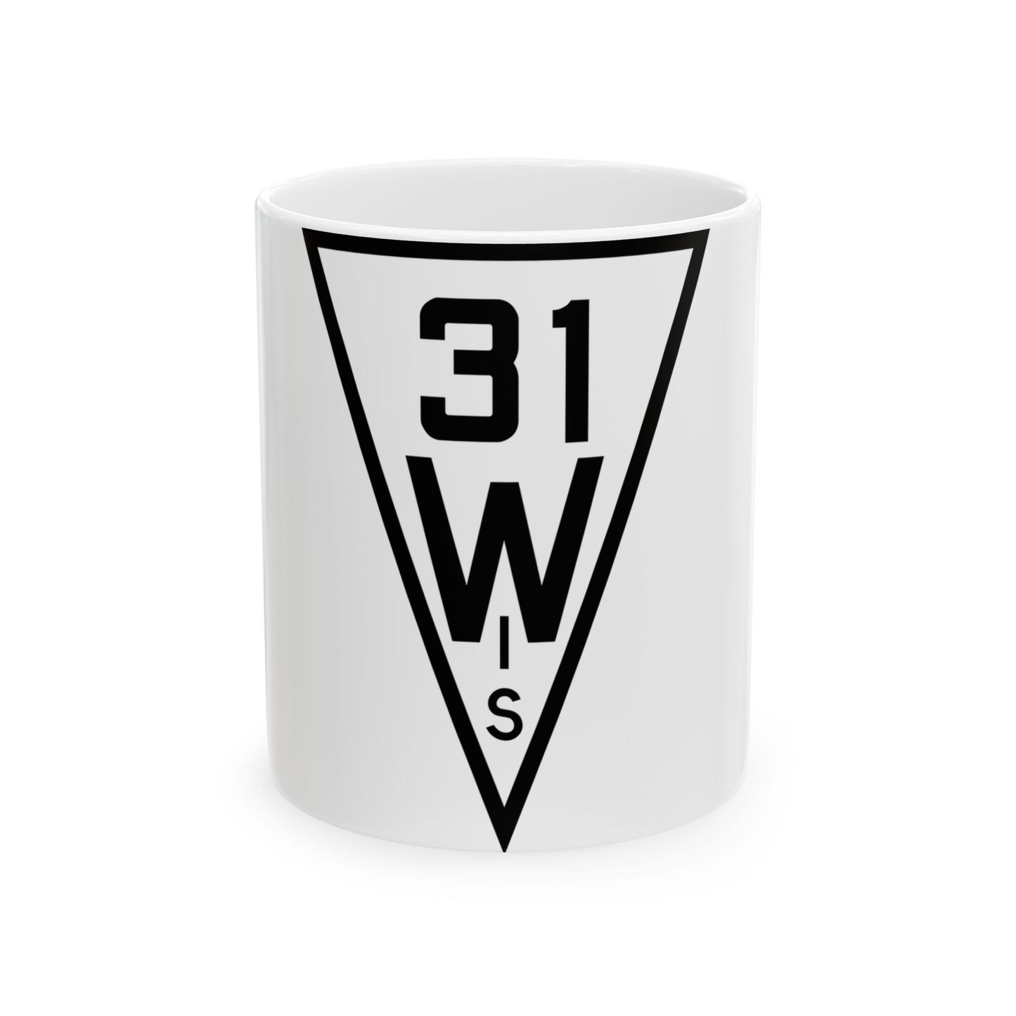 WIS 31 1927 (Wisconsin) (Road Sign) White Coffee Mug-11oz-Go Mug Yourself