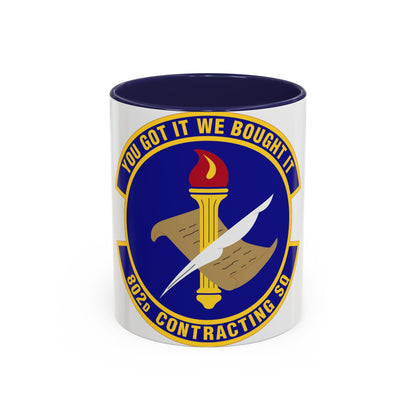 802d Contracting Squadron (U.S. Air Force) Accent Coffee Mug