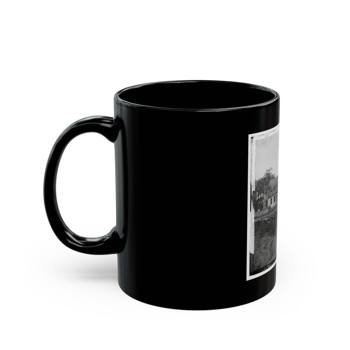 Yorktown, Va. Thomas Nelson House (Right), Used As A Hospital; In 1781 Used As A Headquarters By Lord Cornwallis (U.S. Civil War) Black Coffee Mug