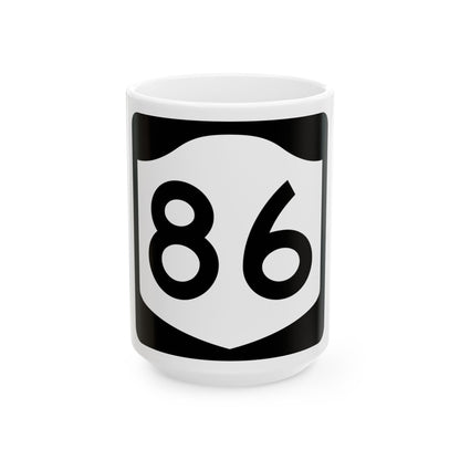 NY-86 (New York) (Road Sign) White Coffee Mug
