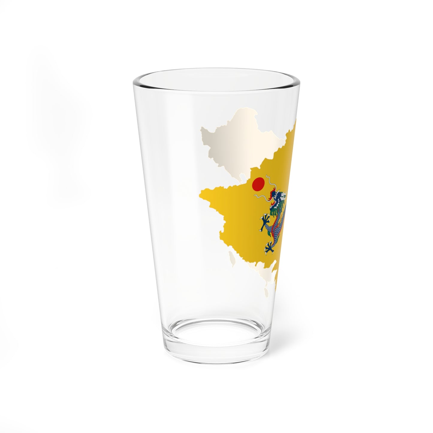 Flag map of the Qing dynasty 1862-1912 (China) Pint Glass 16oz