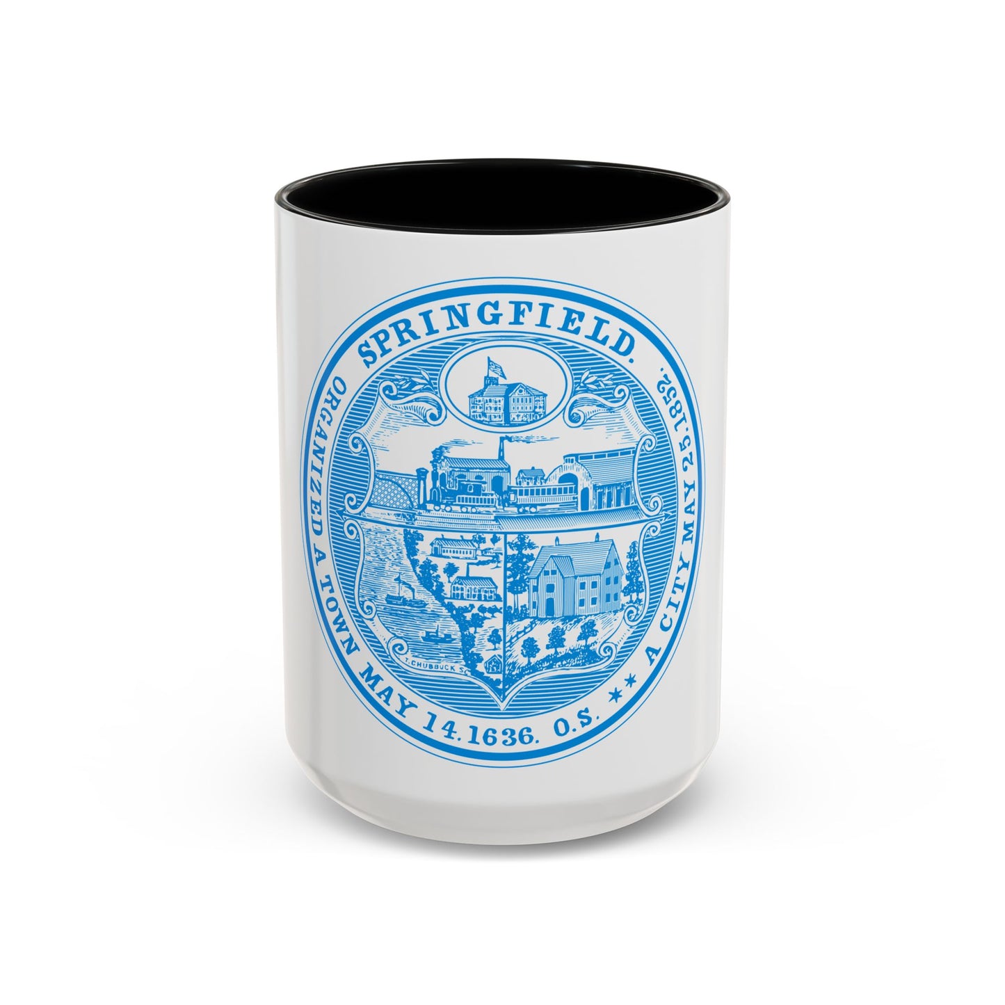 Seal of Springfield Massachusetts - Accent Coffee Mug