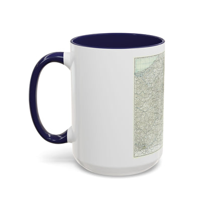 Western Theatre of War (1918) (Map) Accent Coffee Mug