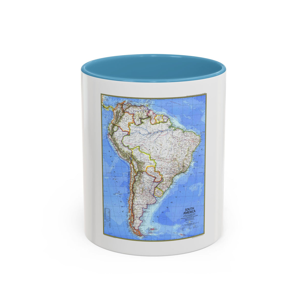 South America (1972) (Map) Accent Coffee Mug