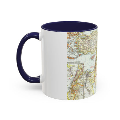 Middle East - The Eastern Mediterranean (1959) (Map) Accent Coffee Mug