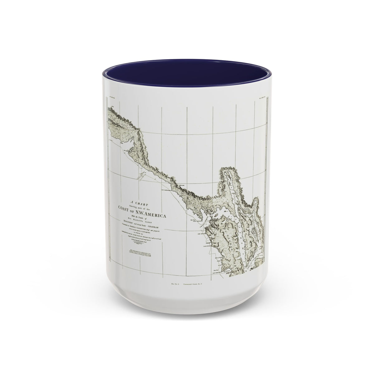 America - NorthWest Coast (1898) (Map) Accent Coffee Mug