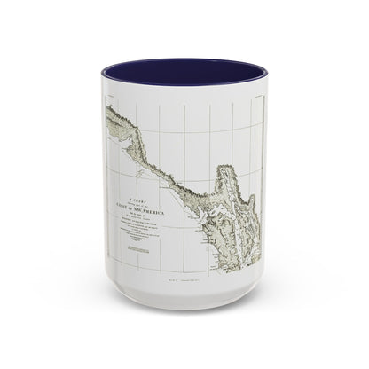 America - NorthWest Coast (1898) (Map) Accent Coffee Mug