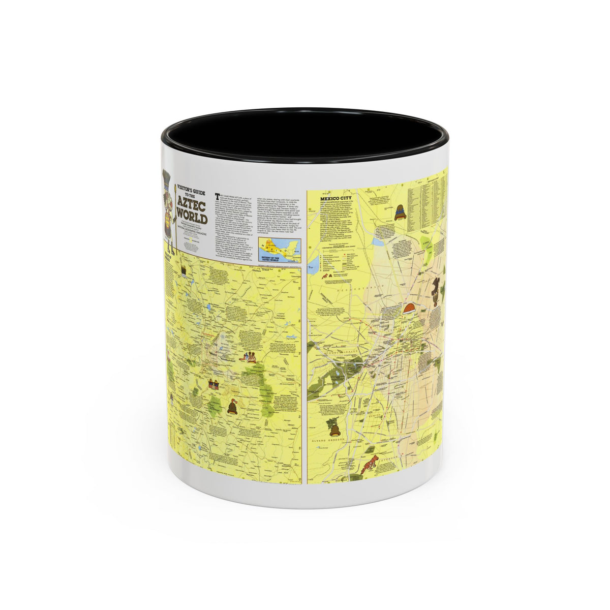 Central America - The Aztec World (1980) (Map) Accent Coffee Mug