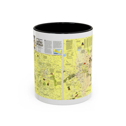 Central America - The Aztec World (1980) (Map) Accent Coffee Mug
