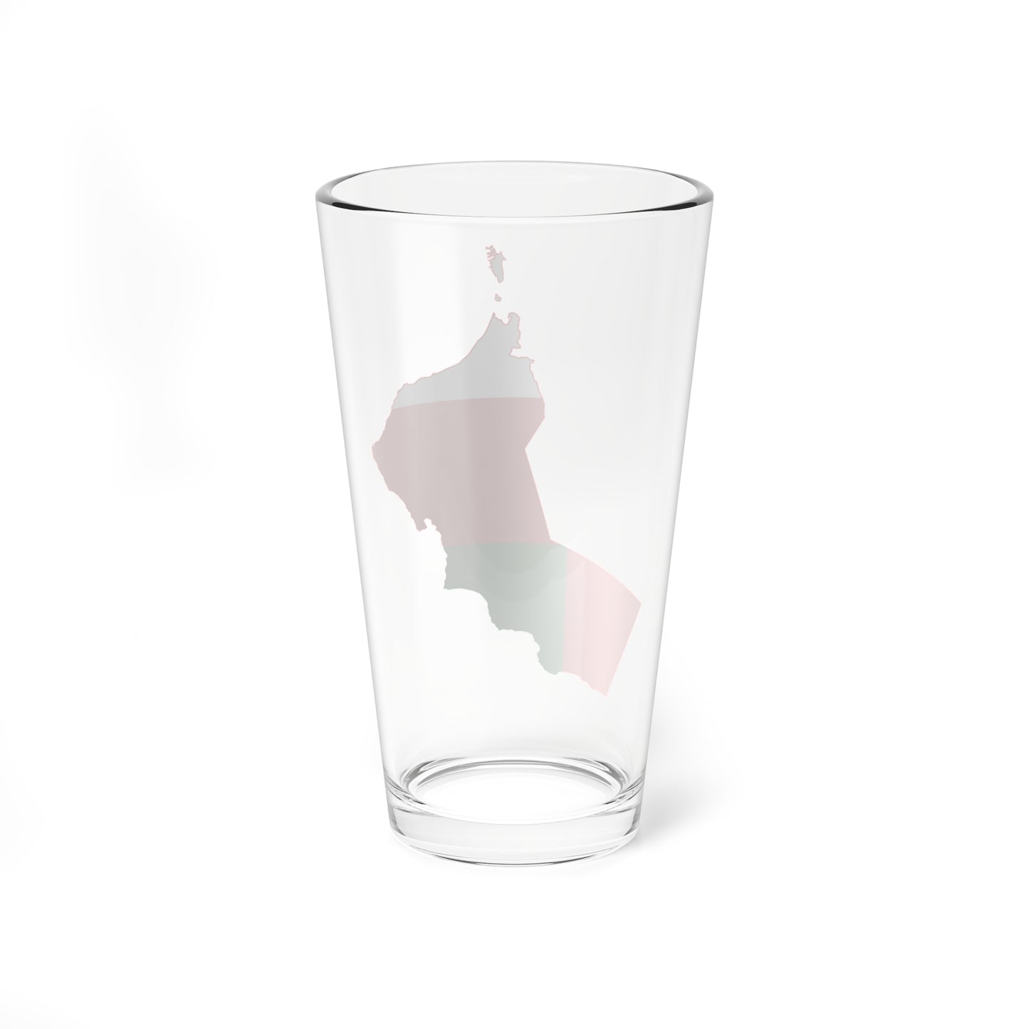 Flag map of Oman (Oman) Pint Glass 16oz