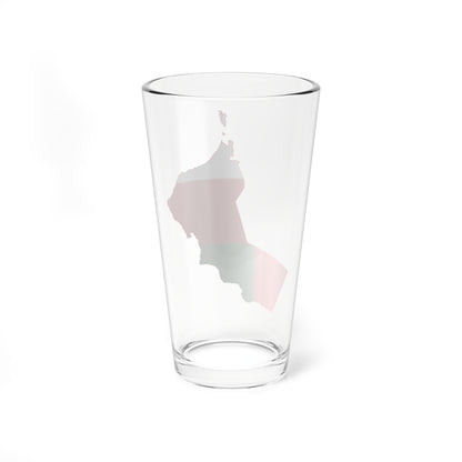 Flag map of Oman (Oman) Pint Glass 16oz