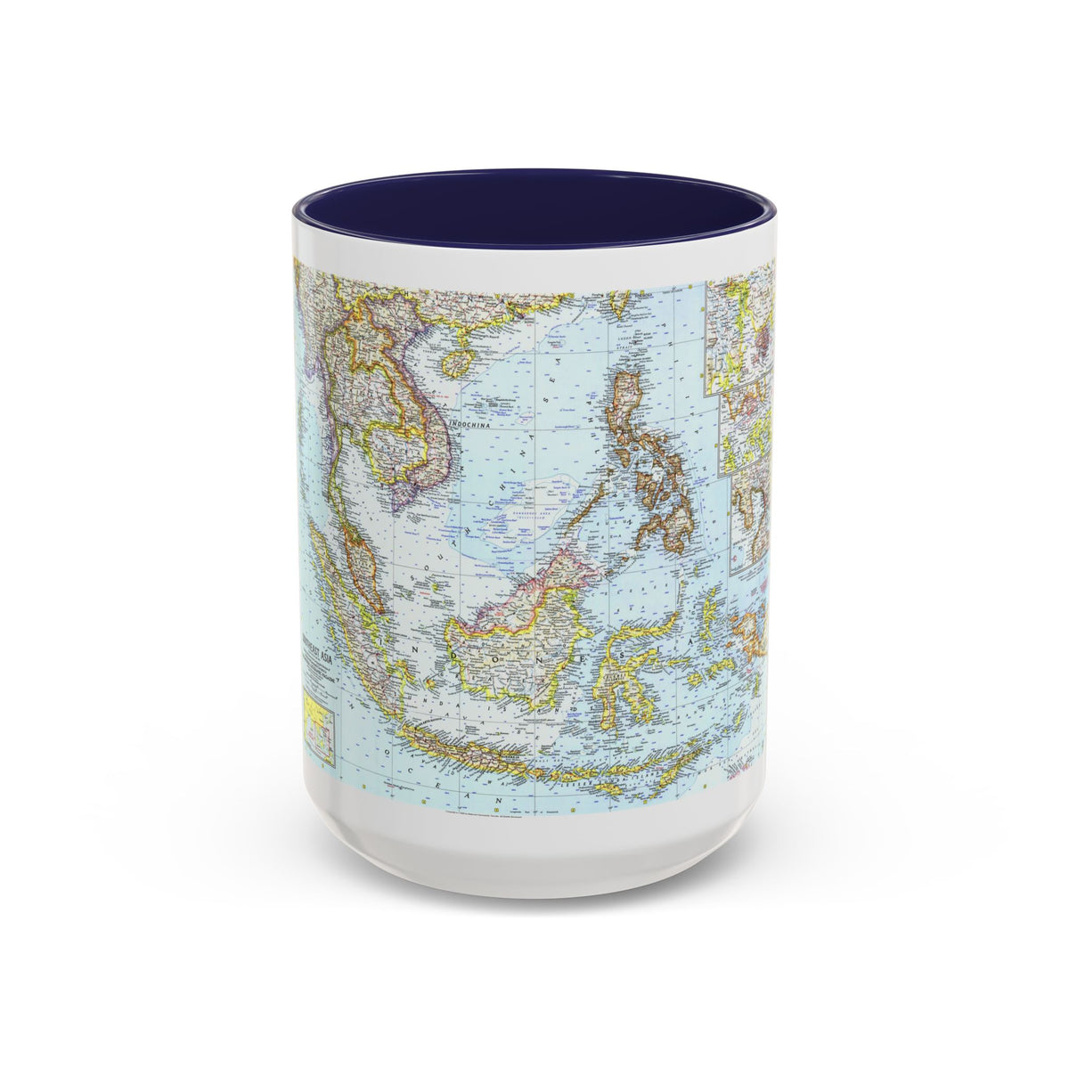 Asia - Southeast (1961) (Map) Accent Coffee Mug