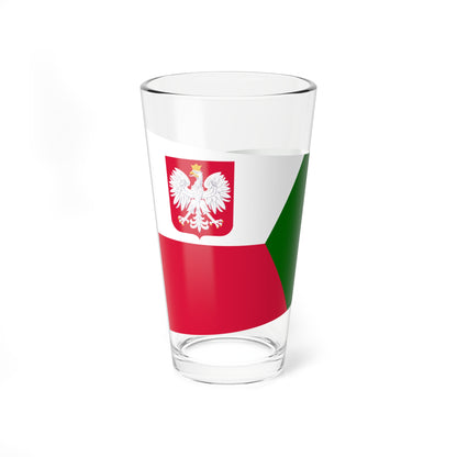 POL dowodca grupy okretow rank flag (Poland) Pint Glass 16oz