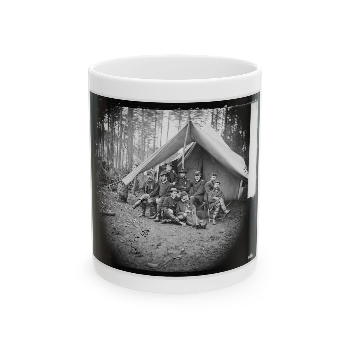 Brandy Station, Virginia. Major William Riddle And Friends. Headquarters, Army Of The Potomac (U.S. Civil War) White Coffee Mug