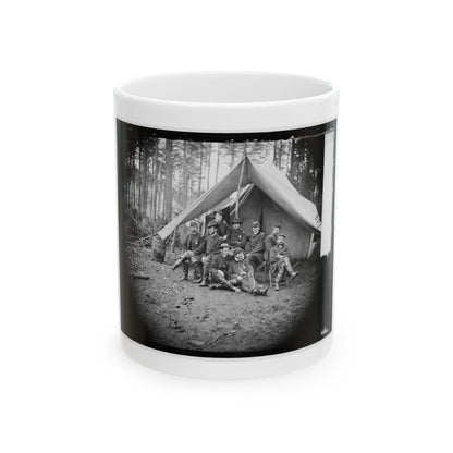 Brandy Station, Virginia. Major William Riddle And Friends. Headquarters, Army Of The Potomac (U.S. Civil War) White Coffee Mug