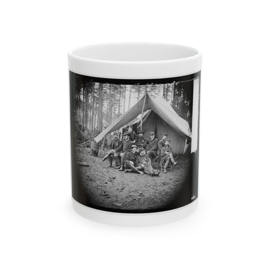 Brandy Station, Virginia. Major William Riddle And Friends. Headquarters, Army Of The Potomac (U.S. Civil War) White Coffee Mug