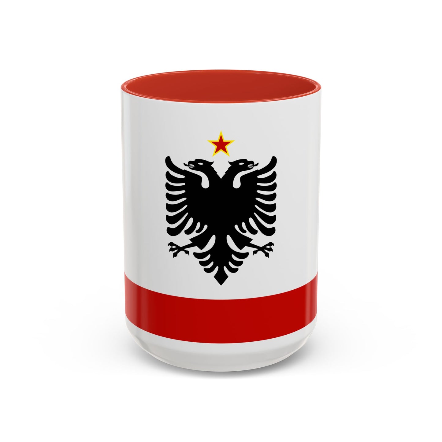 Naval Ensign of Albania 1958 to 1992 - Accent Coffee Mug