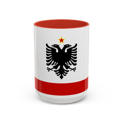 Naval Ensign of Albania 1958 to 1992 - Accent Coffee Mug