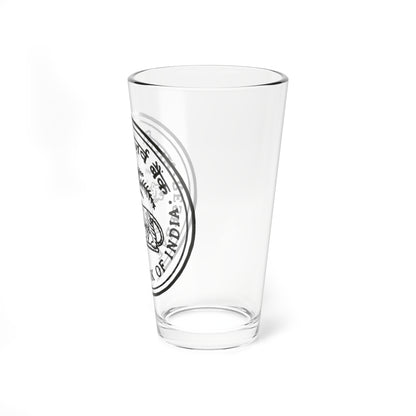 Seal of the Reserve Bank of India (India) (Coat of Arms) Pint Glass 16oz
