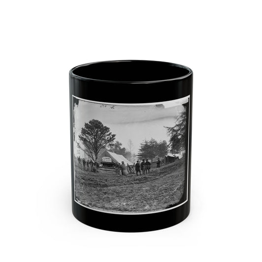 Brandy Station, Virginia. Tent Of A. Foulke, Sutler, 1st Brigade, Horse Artillery (U.S. Civil War) Black Coffee Mug